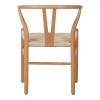 Καρέκλα Wishbone pakoworld rubberwood-σχοινί σε φυσική απόχρωση 60x51x80εκ