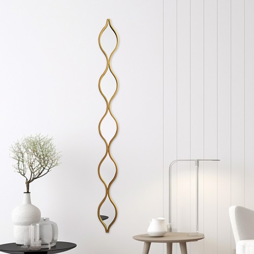 Καθρέπτης Deco 1 pakoworld χρυσό 12.7x2.5x129.5εκ