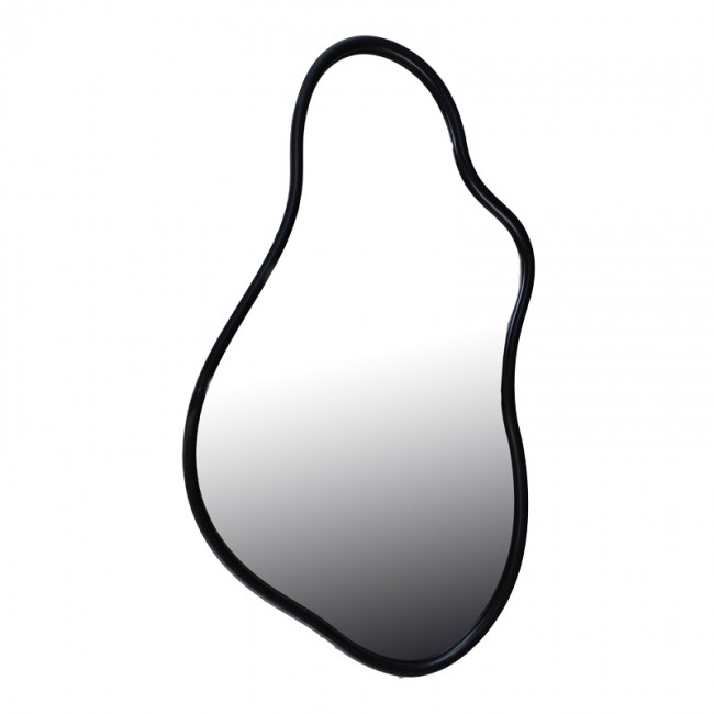 Καθρέπτης Decorde Inart ξύλο σε μαύρη απόχρωση 90x3.5x150εκ