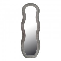Καθρέπτης Glinde Inart βελούδο σε γκρι απόχρωση 50x3.3x150εκ Καθρέπτης Glinde Inart βελούδο σε γκρι απόχρωση 50x3.3x150εκ