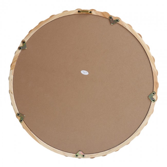 Καθρέπτης Specio pakoworld ξύλο σε φυσική απόχρωση Φ60x4.5εκ