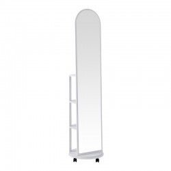 Καθρέπτης τροχήλατος Espero pakoworld mdf με ράφια σε λευκή απόχρωση Φ34x170εκ Καθρέπτης τροχήλατος Espero pakoworld mdf με ράφια σε λευκή απόχρωση Φ34x170εκ