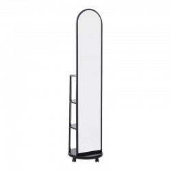 Καθρέπτης τροχήλατος Espero pakoworld mdf με ράφια σε μαύρη απόχρωση Φ34x170εκ Καθρέπτης τροχήλατος Espero pakoworld mdf με ράφια σε μαύρη απόχρωση Φ34x170εκ