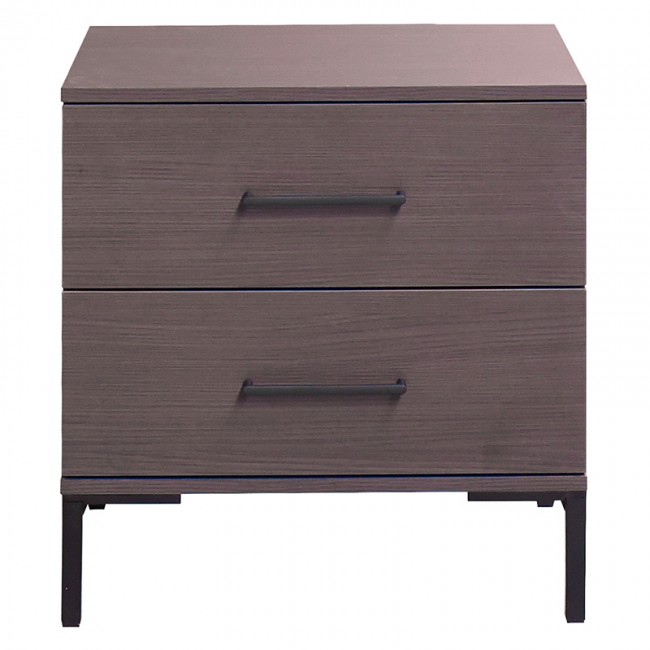 Κομοδίνο Calliope pakoworld με 2 συρτάρια wenge-μαύρο 55x44x57εκ