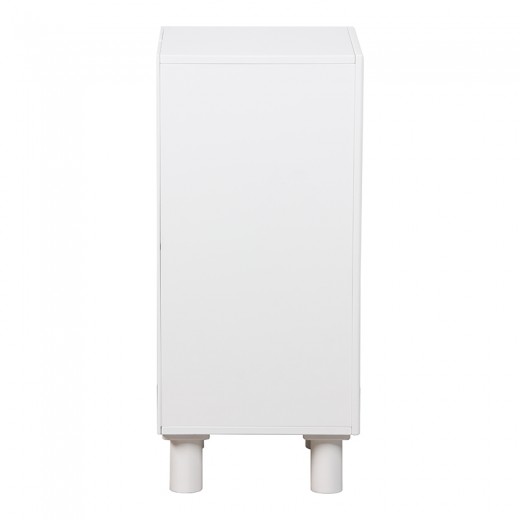 Κομοδίνο Emersi pakoworld MDF σε λευκή απόχρωση 40x32x70εκ