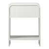 Κομοδίνο Zeplen pakoworld MDF σε λευκή απόχρωση 40x40x53εκ
