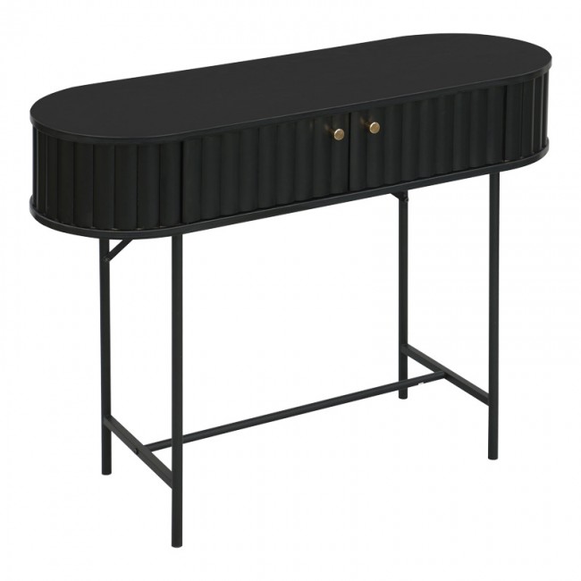 Κονσόλα Zakro pakoworld MDF-μέταλλο σε μαύρη απόχρωση 100x35x75εκ