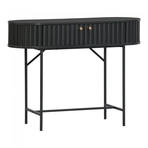 Κονσόλα Zakro pakoworld MDF-μέταλλο σε μαύρη απόχρωση 100x35x75εκ