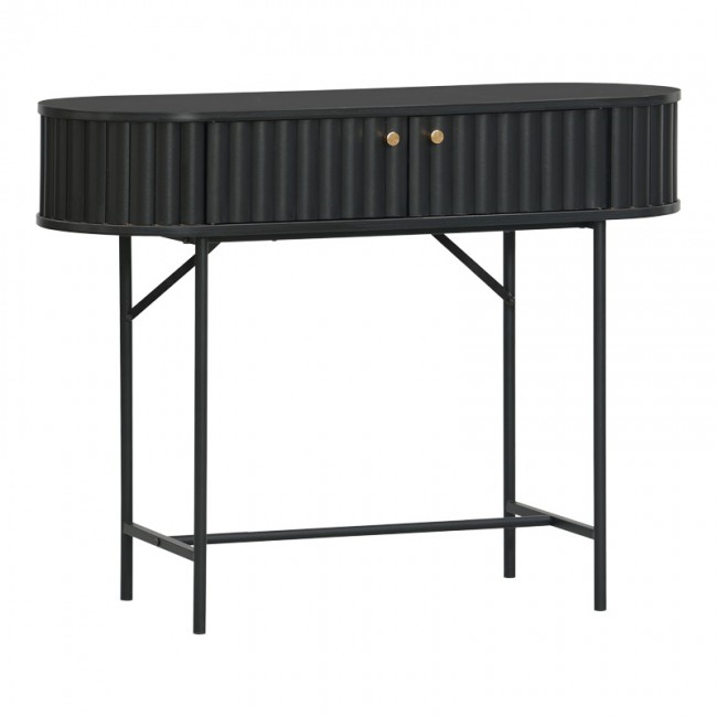 Κονσόλα Zakro pakoworld MDF-μέταλλο σε μαύρη απόχρωση 100x35x75εκ