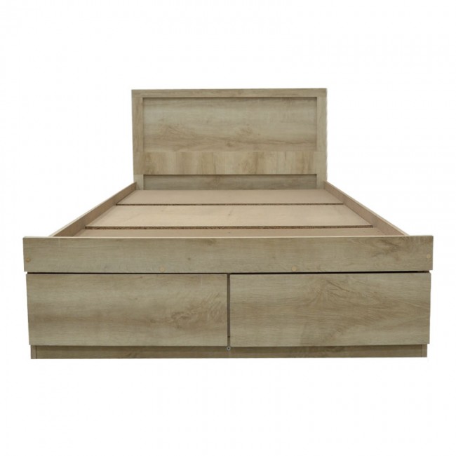 Κρεβάτι Olympus pakoworld με συρτάρι castillo-oak 100x200εκ