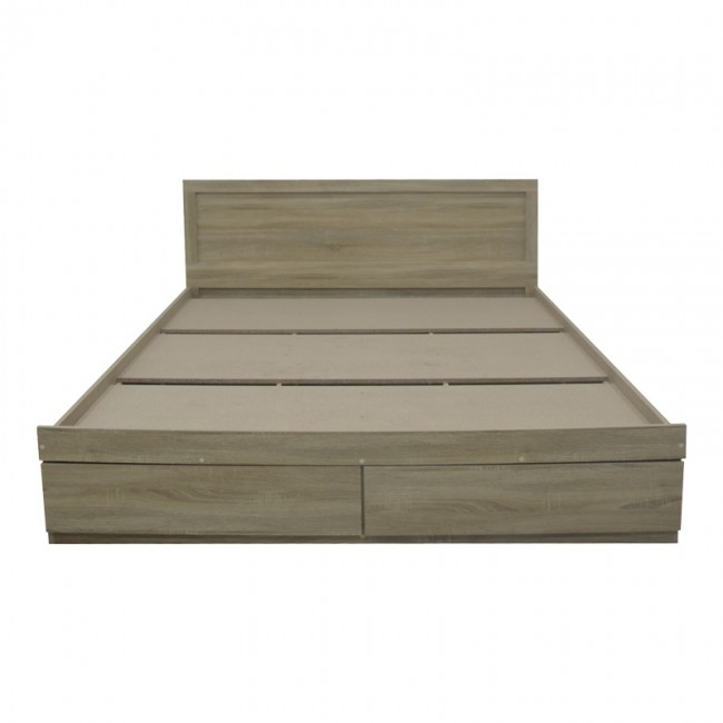 Κρεβάτι Olympus pakoworld με συρτάρι σε sonoma απόχρωση 160x200εκ