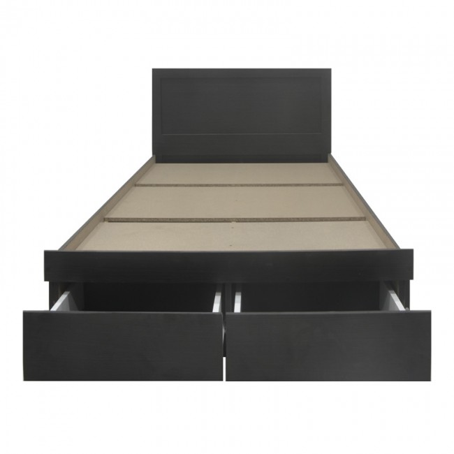 Κρεβάτι Olympus pakoworld με συρτάρι σε wenge απόχρωση 140x200εκ