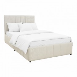 Κρεβάτι Snuggle pakoworld με αποθηκευτικό χώρο ύφασμα μπεζ 120x200εκ Κρεβάτι Snuggle pakoworld με αποθηκευτικό χώρο ύφασμα μπεζ 120x200εκ