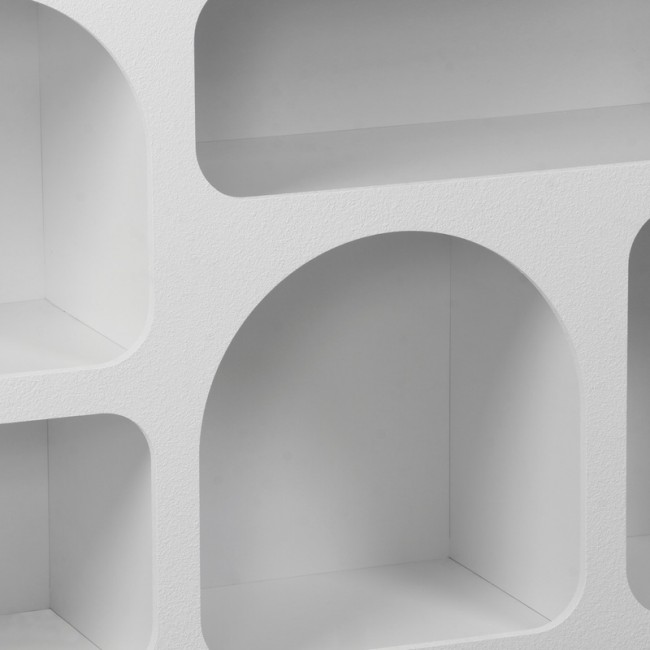 Μπουφές Emersi pakoworld με ράφια mdf σε λευκή απόχρωση 164x34x76εκ