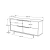 Μπουφές Lebon pakoworld μελαμίνης φυσικό-μαύρο 160x44.5x74εκ