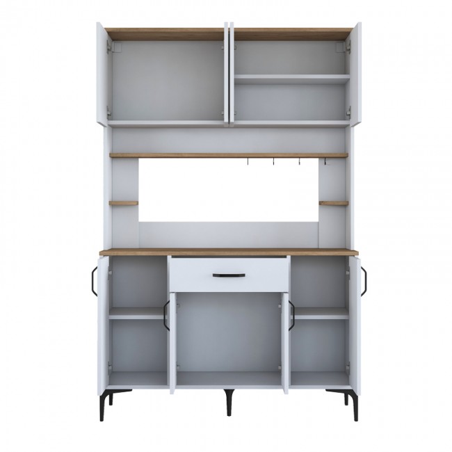 Ντουλάπια κουζίνας Cordie pakoworld λευκό μελαμίνης 120x40x184.2εκ