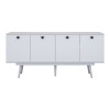 Μπουφές Salonde pakoworld λευκό μελαμίνης-λευκό pp πόδι 180x40x82.6εκ
