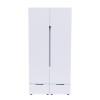 Ντουλάπα δίφυλλη Afina pakoworld mdf σε λευκή glossy απόχρωση 100x57x213εκ