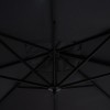 Ομπρέλα κρεμαστή 360 μοιρών Raffaella pakoworld αλουμινίου 3x3m ανθρακί