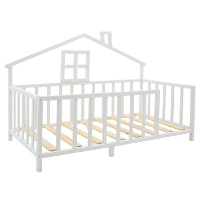 Παιδικό κρεβάτι Amias pakoworld ξύλο πεύκου λευκό 90x190εκ