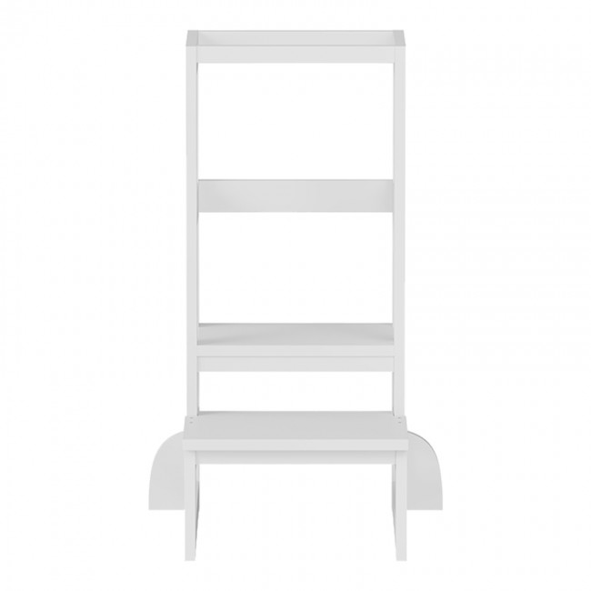 Παιδικός πύργος εκμάθησης Chiquel pakoworld τ. Montessori ξύλο σε λευκή απόχρωση 45.7x51x90εκ