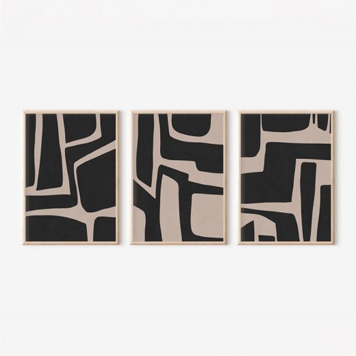 Πίνακας Jelenta  pakoworld τρίπτυχος με ψηφιακή εκτύπωση και πλαίσιο 33x1.5x48εκ