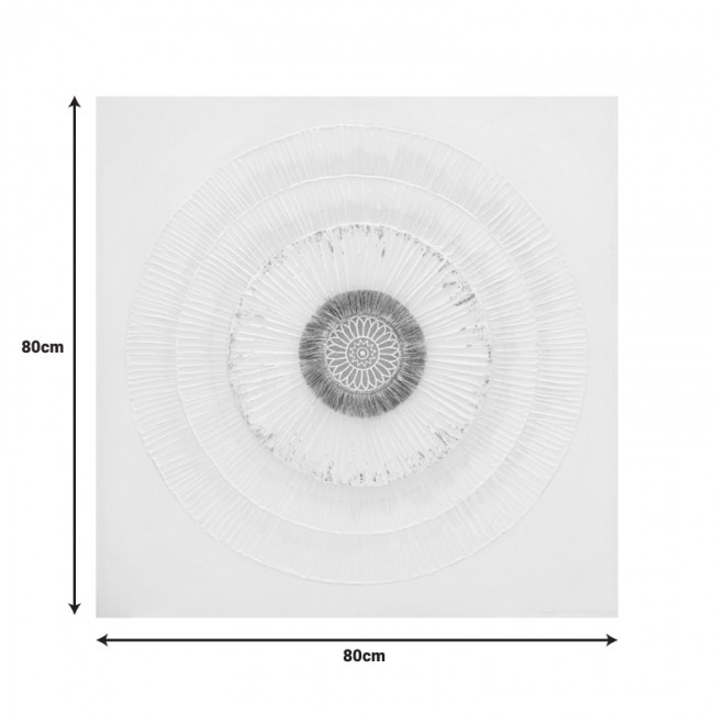 Πίνακας σε καμβά Circled Inart 80x3x80εκ