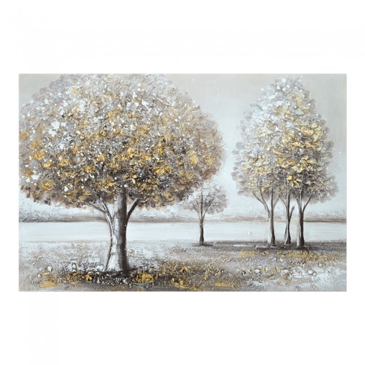 Πίνακας σε καμβά Forest 3D Inart 90x3x60εκ