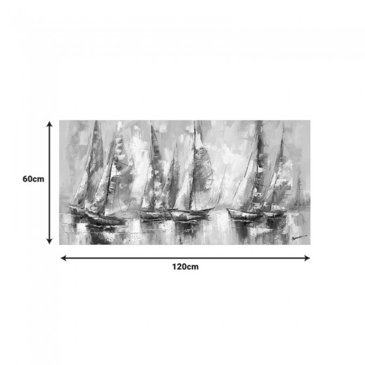 Πίνακας σε καμβά Yelkan Ι Inart με πλαίσιο 120x3.5x60εκ