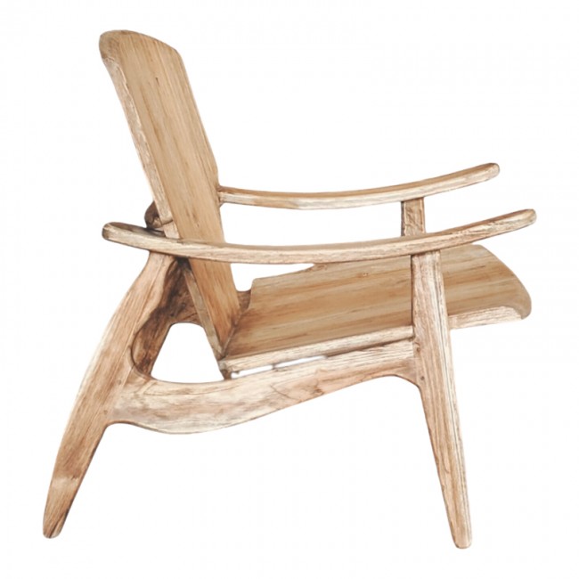 Πολυθρόνα Brazin pakoworld φυσικό teak ξύλο 67x76x78.5εκ
