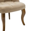 Πολυθρόνα Loreta pakoworld βελούδο μπεζ-με καρυδί πόδια 55x57x78εκ