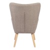 Πολυθρόνα-μπερζέρα Gerlina pakoworld γκρι-μπεζ ύφασμα με πόδι σε φυσική απόχρωση 71x64x94εκ