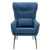 Πολυθρόνα - μπερζέρα Rimbo pakoworld με ύφασμα μπλε 66x81x102εκ