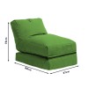 Πολυθρόνα πουφ-κρεβάτι Dreamy pakoworld αδιάβροχο πράσινο
