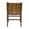Πολυθρόνα Refane pakoworld φυσικό teak ξύλο-ψάθα 55x60x85εκ