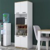 Στήλη Rowan pakoworld λευκό-καρυδί 60x42x182εκ
