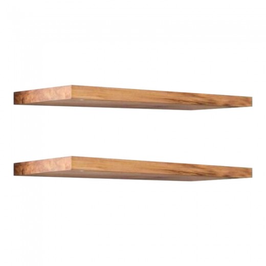 Ραφιέρα τοίχου Tipina pakoworld pine wood σε φυσική απόχρωση 50x8.5x4εκ
