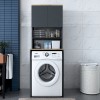 Έπιπλο πλυντηρίου Rasmus pakoworld ανθρακί-φυσικό 65x60x183.6εκ.