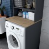 Έπιπλο πλυντηρίου Rasmus pakoworld ανθρακί-φυσικό 65x60x183.6εκ.