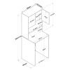 Έπιπλο πλυντηρίου Rasmus pakoworld ανθρακί-φυσικό 65x60x183.6εκ.