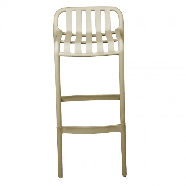 Σκαμπό μπαρ Zoi pakoworld pp σε απόχρωση cappucino 36x56x87εκ