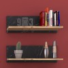 Σύνθετο σαλονιού Kasia pakoworld oak-ανθρακί 180x35x48,5εκ