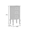 Συρταριέρα Pazlen Inart mdf σε λευκή αντικέ απόχρωση 40x34.5x82εκ