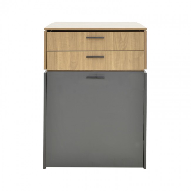 Τουαλέτα κρεβατοκάμαρας Sonlen pakoworld ανθρακί-sonoma 60x45x130εκ