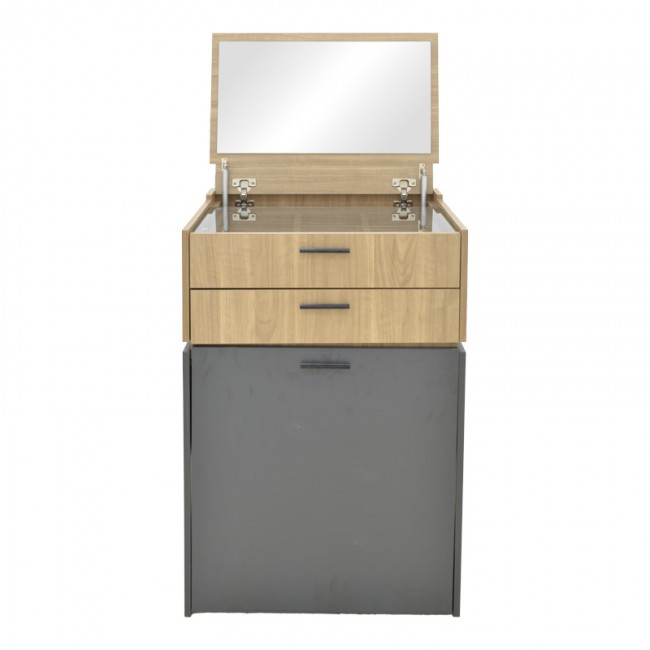 Τουαλέτα κρεβατοκάμαρας Sonlen pakoworld ανθρακί-sonoma 60x45x130εκ