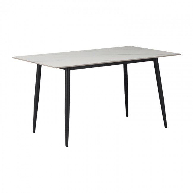 Τραπεζαρία Aurora I-Gustas pakoworld σετ 5τεμ sintered stone-μαύρο 120x60x75εκ