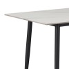 Τραπεζαρία Aurora I-Gustas pakoworld σετ 5τεμ sintered stone-μαύρο 120x60x75εκ