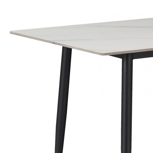 Τραπεζαρία Aurora I-Gustas pakoworld σετ 5τεμ sintered stone-μαύρο 120x60x75εκ