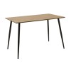 Τραπεζαρία Cuba-Julita pakoworld σετ 5τεμ MDF sonoma-μαύρο-φυσικό 120x70x76εκ
