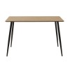 Τραπεζαρία Cuba-Julita pakoworld σετ 5τεμ MDF sonoma-μαύρο-φυσικό 120x70x76εκ